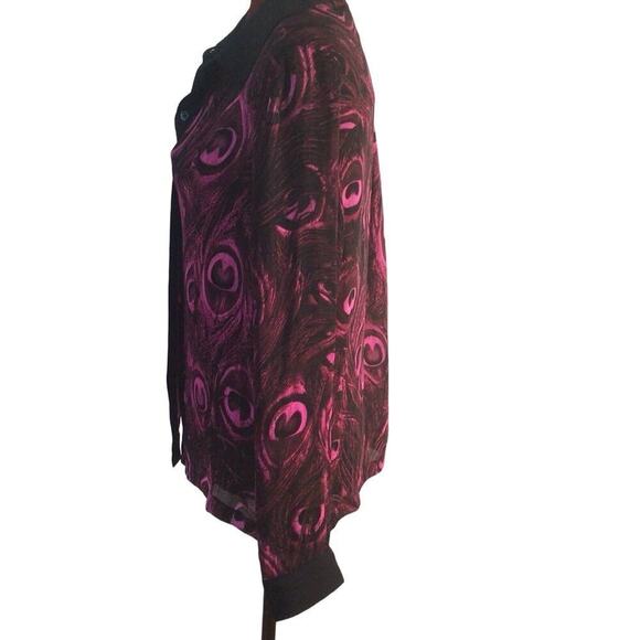 Micheal Kors Button down Fuchsia shirt/Blouse sz 10 - Picture 2 of 3